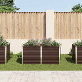 Vidaxl plantenbak verhoogd 160x80x77 cm gegalvaniseerd staal bruin