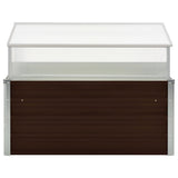 Vidaxl tuinkas 100x100x85 cm gegalvaniseerd staal bruin