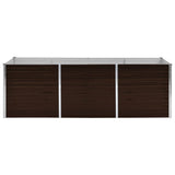 Vidaxl fioriera inserto 240x80x77 cm marrone galvanizzato