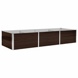 Vidaxl plantenbak verhoogd 240x80x45 cm gegalvaniseerd staal bruin