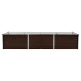 VidaXL Plantenbak verhoogd 240x80x45 cm gegalvaniseerd staal bruin