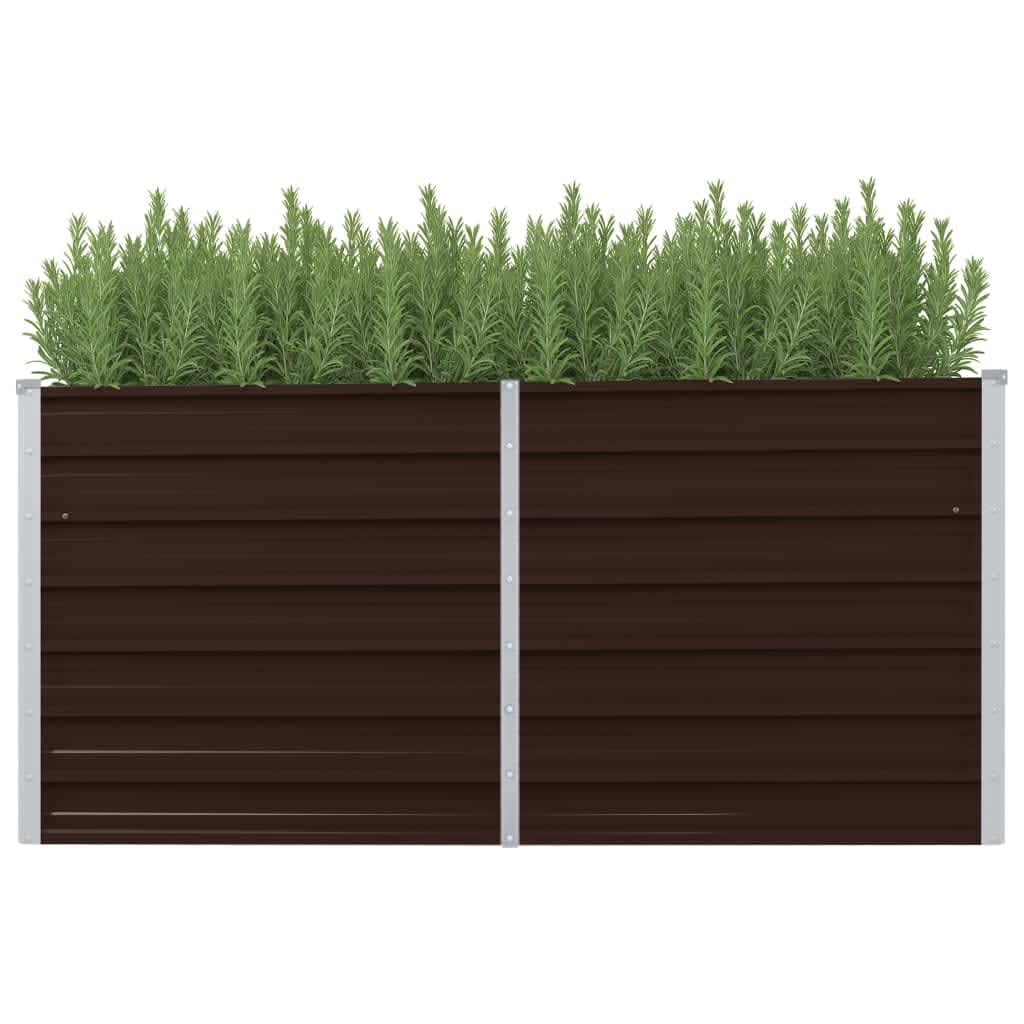 Vidaxl Planter raised 160x40x77 cm galvanized steel brown