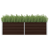 Vidaxl Planter surélevé 160x40x45 cm en acier galvanisé brun