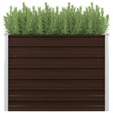 Vidaxl Planter höjde 100x40x77 cm galvaniserat stålbrunt