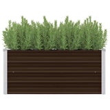 Vidaxl Planter infogad 100x40x45 cm galvaniserat stålbrunt