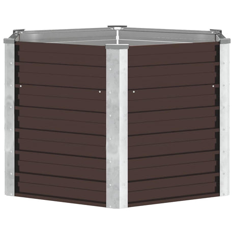 Vidaxl plantenbak verhoogd 129x129x77 cm gegalvaniseerd staal bruin