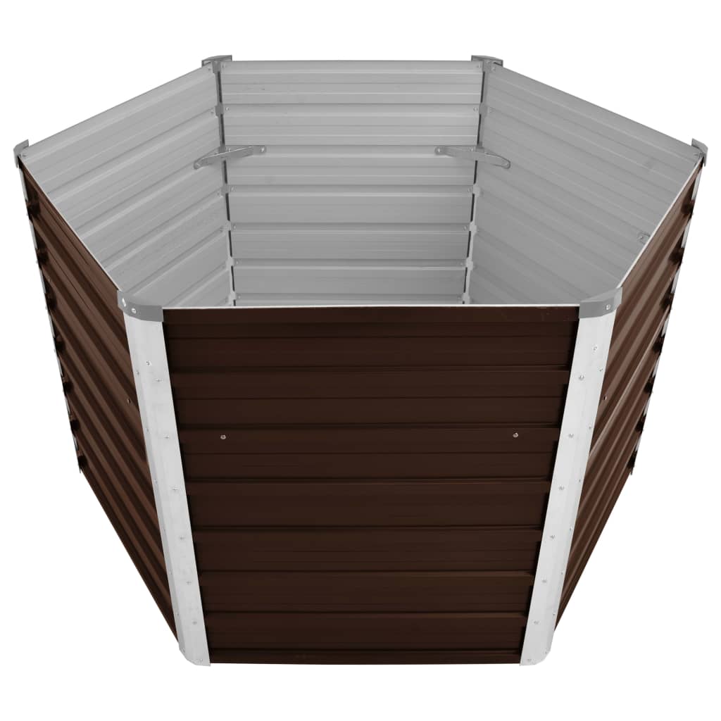 Vidaxl Planter huet 129x129x77 cm galvaniséiert Strafbraf