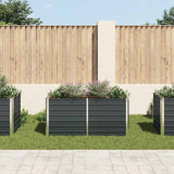 Vidaxl plantenbak verhoogd 160x80x77 cm gegalvaniseerd staal antraciet