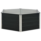 Vidaxl plantenbak verhoogd 129x129x45cm gegalvaniseerd staal antraciet