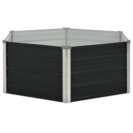 Vidaxl plantenbak verhoogd 129x129x45cm gegalvaniseerd staal antraciet