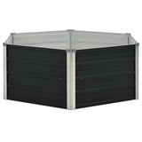 VidaXL Planter raised 129x129x45cm galvanized steel anthracite