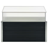 Vidaxl tuinkas 100x100x77 cm gegalvaniseerd staal antraciet