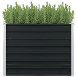 Vidaxl Planter insensible 100x100x77cm anthracite en acier galvanisé