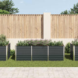 Vidaxl plantenbak verhoogd 240x80x77 cm gegalvaniseerd staal antraciet