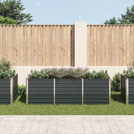 Vidaxl plantenbak verhoogd 240x80x77 cm gegalvaniseerd staal antraciet