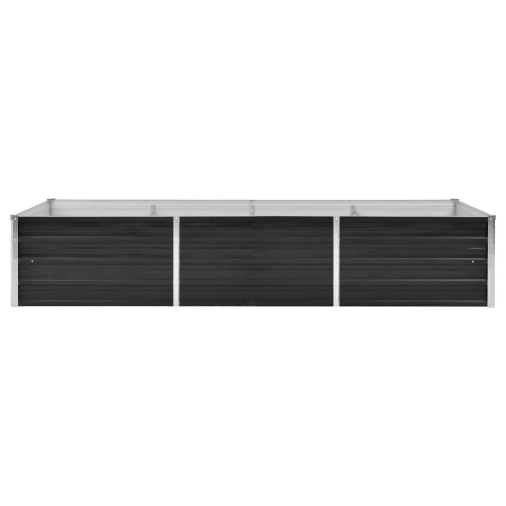 Vidaxl Planter zvedl 240x80x45 cm galvanizovaný ocelový antracit