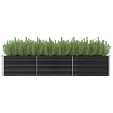 Vidaxl Planter surélevé 240x80x45 cm anthracite en acier galvanisé