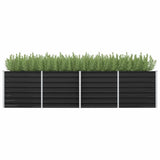 Vidaxl Planter huet 320x80x77 cm galvaniséiert Stol Anthracit