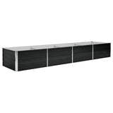 Vidaxl Planter infogad 320x80x45 cm galvaniserad stålantracit