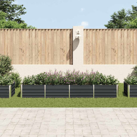 Vidaxl plantenbak verhoogd 320x80x45 cm gegalvaniseerd staal antraciet
