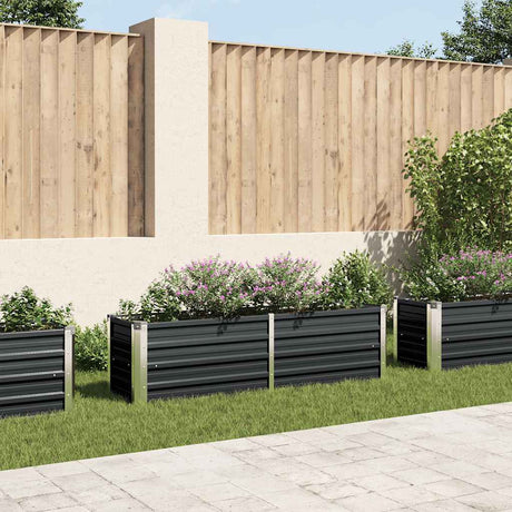 Vidaxl plantenbak verhoogd 160x40x45 cm gegalvaniseerd staal antraciet