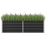 Vidaxl Planter surélevé 160x40x45 cm anthracite en acier galvanisé