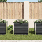 Vidaxl plantenbak verhoogd 100x40x77 cm gegalvaniseerd staal antraciet