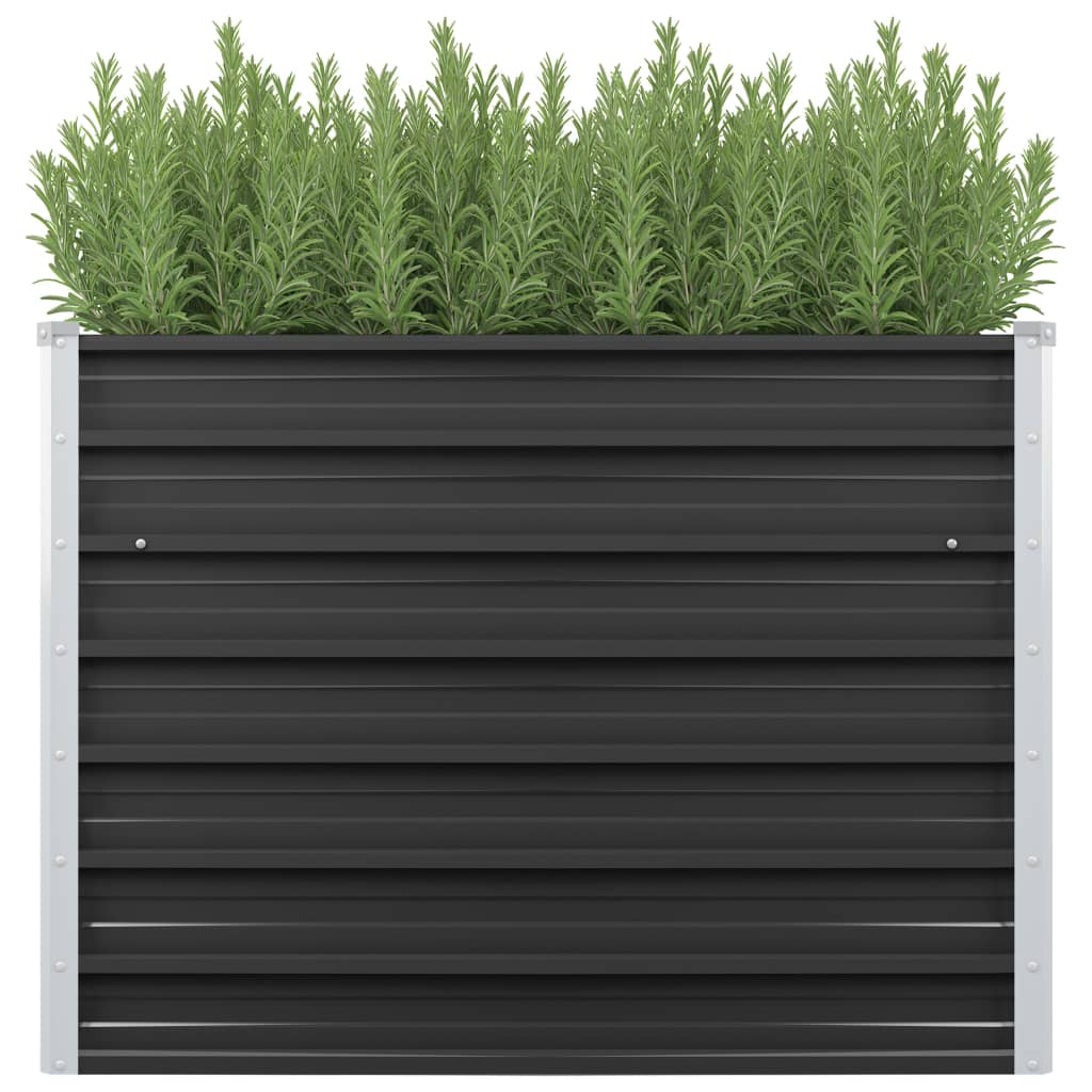 Vidaxl Planter hevet 100x40x77 cm galvanisert stål antrasitt