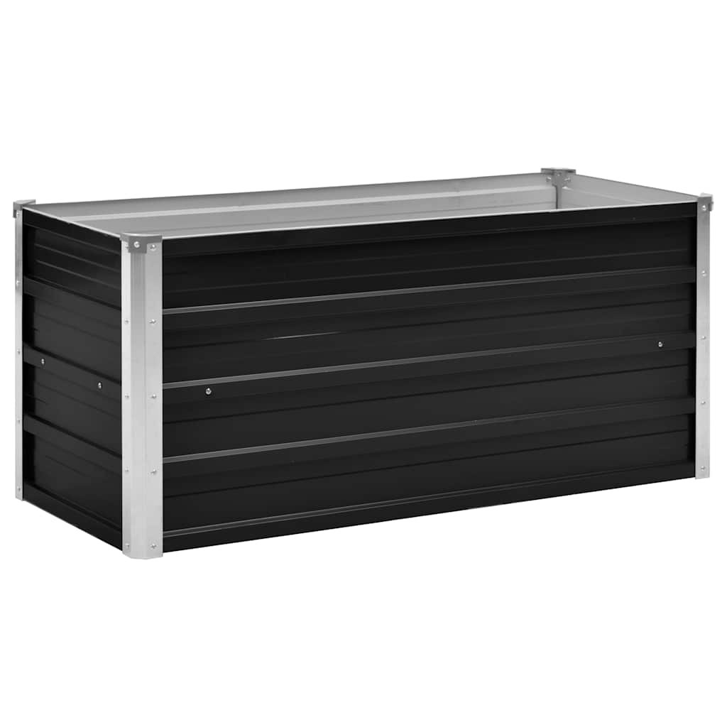 Vidaxl Planter Inged 100x40x45 cm galvaniserad stålantracit