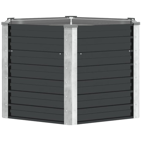 Vidaxl plantenbak verhoogd 129x129x77cm gegalvaniseerd staal antraciet