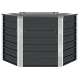 Vidaxl plantenbak verhoogd 129x129x77cm gegalvaniseerd staal antraciet