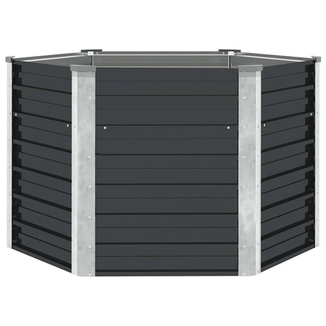 Vidaxl plantenbak verhoogd 129x129x77cm gegalvaniseerd staal antraciet