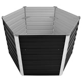 VidaXL Planter raised 129x129x77cm galvanized steel anthracite