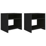 Vidaxl nachtkastjes 2 st 40x30x40 cm bewerkt hout zwart