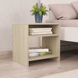 Vidaxl nachtkastje 40x30x40 cm bewerkt hout sonoma eikenkleurig