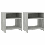 Vidaxl nachtkastjes 2 st 40x30x40 cm bewerkt hout betongrijs
