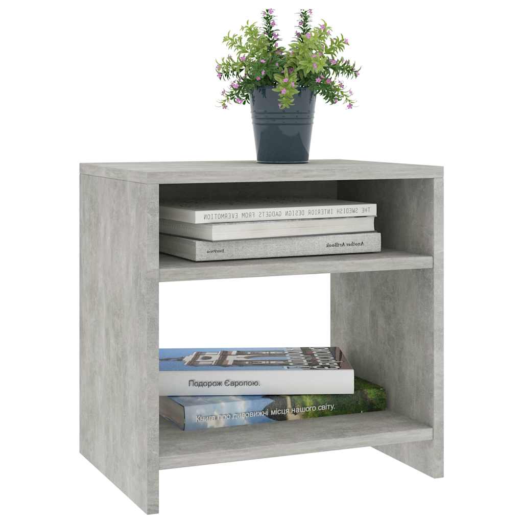 Vidaxl nachtkastjes 2 st 40x30x40 cm bewerkt hout betongrijs