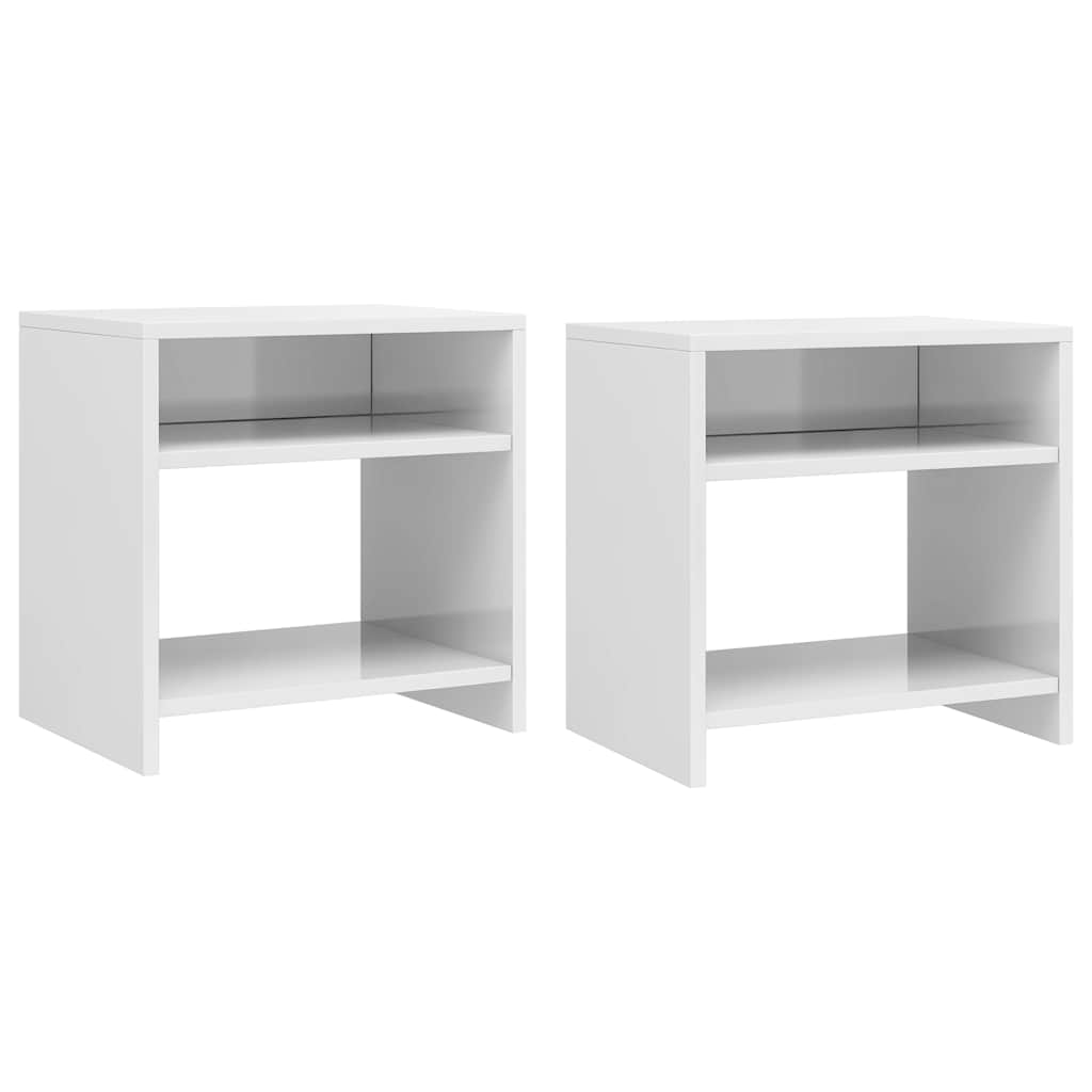 Vidaxl nachtkastjes 2 st 40x30x40 cm bewerkt hout wit