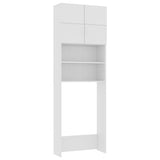 Vidaxl wasmachinekast 64x25,5x190 cm bewerkt hout wit