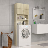 Vidaxl Washing Machine Counboard 64x25.5x190 cm Wood Sonoma Oak -Colored