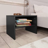 Vidaxl nachtkastjes 2 st 40x30x30 cm bewerkt hout zwart