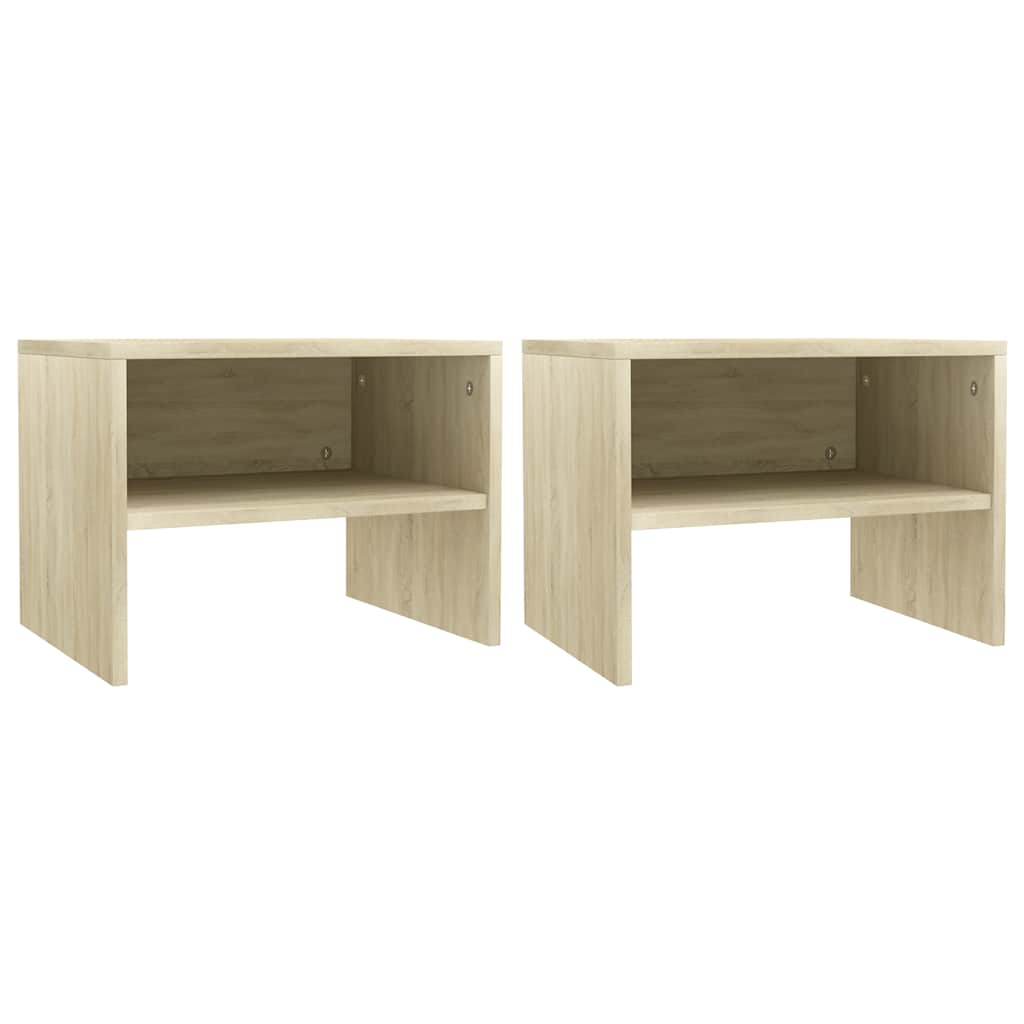 Vidaxl nachtkastjes 2 st 40x30x30 cm bewerkt hout sonoma eikenkleurig