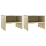 Vidaxl nachtkastjes 2 st 40x30x30 cm bewerkt hout sonoma eikenkleurig