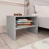 Vidaxl nachtkastjes 2 st 40x30x30 cm bewerkt hout betongrijs