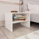 Vidaxl nachtkastjes 2 st 40x30x30 cm bewerkt hout hoogglans wit