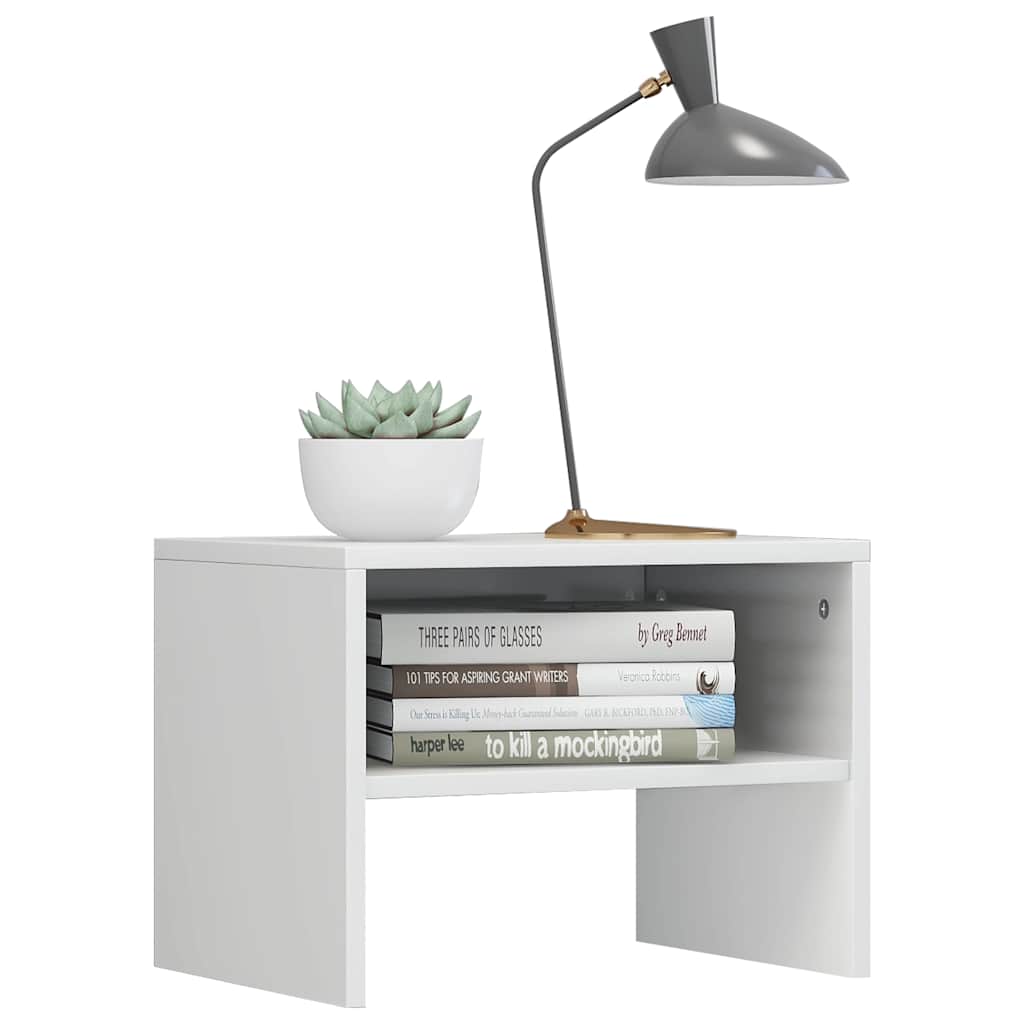 Vidaxl nachtkastjes 2 st 40x30x30 cm bewerkt hout hoogglans wit
