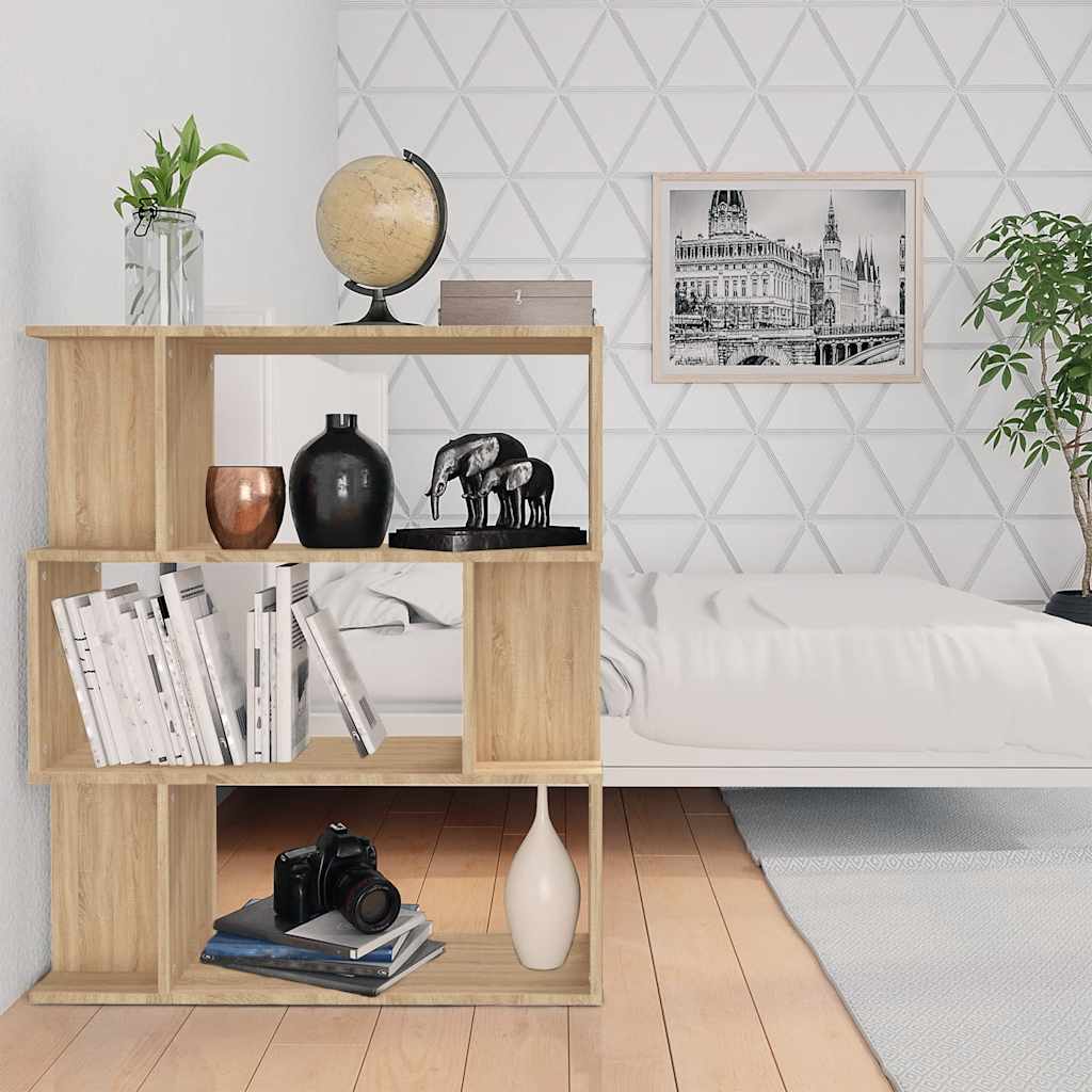 Vidaxl boekenkast kamerscherm 80x24x96 cm bewerkt hout sonoma eiken