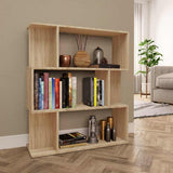 Vidaxl boekenkast kamerscherm 80x24x96 cm bewerkt hout sonoma eiken