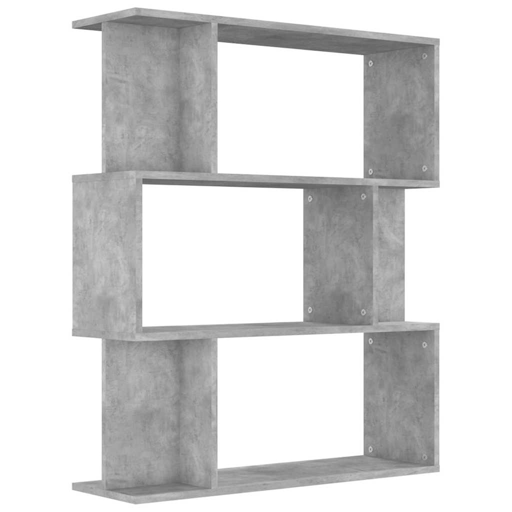 Vidaxl boekenkast kamerscherm 80x24x96 cm bewerkt hout betongrijs