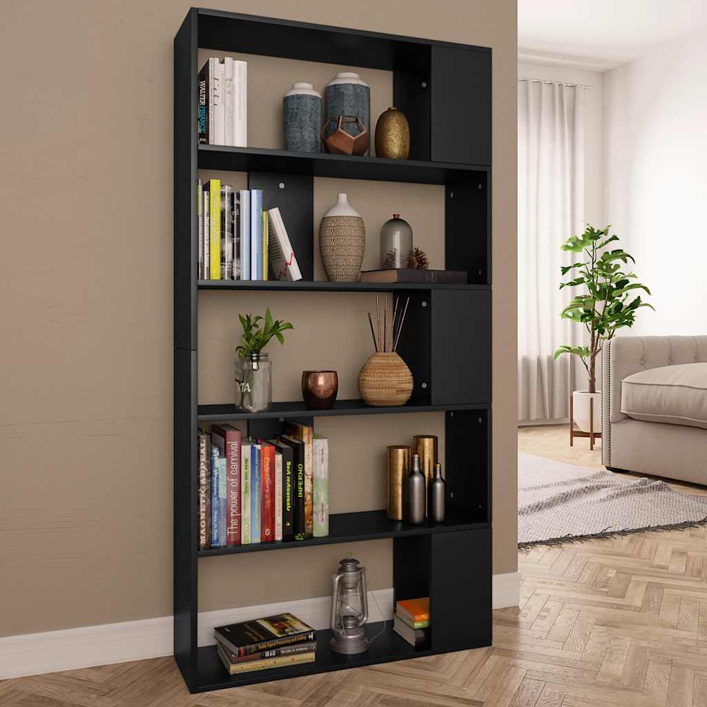 Vidaxl boekenkast kamerscherm 80x24x159 cm bewerkt hout zwart